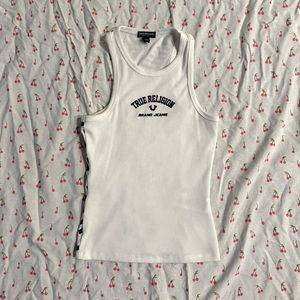 true religion graphic razorback tank top
size xs- fits more like a small
